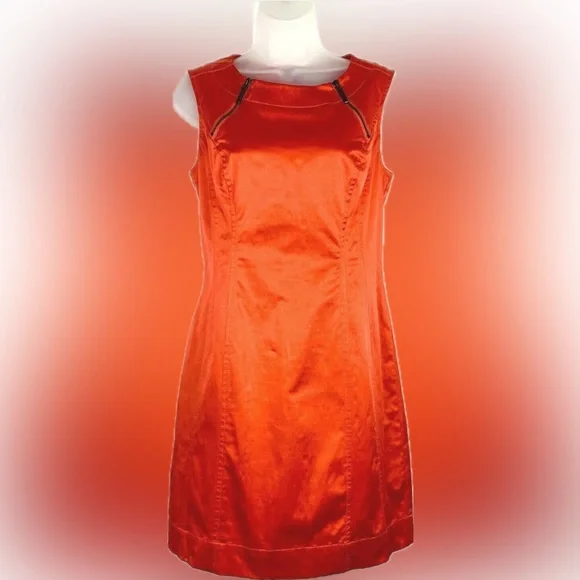 Calvin Klein Dress. Size 2. Color; orange-red.